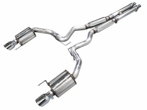 Ford Mustang Performance Exhaust - AWE Tuning - Cat Back, Touring Edition - Chrome Silver - 2024+ Ford Mustang Performance Exhaust - AWE Tuning - Cat Back, Touring Edition - Chrome Silver - 2024+